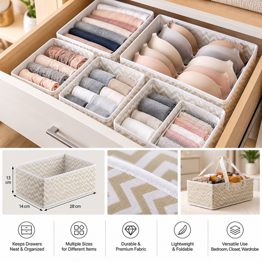 Drawer Organizers Set of 6 for Drawers and Wardrobes - view 3