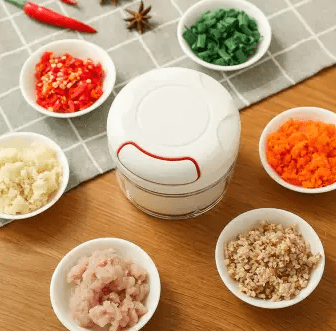 Manual Food Chopper – Hand Pull Garlic Press, Mincer & Grinder - Smartify Zone