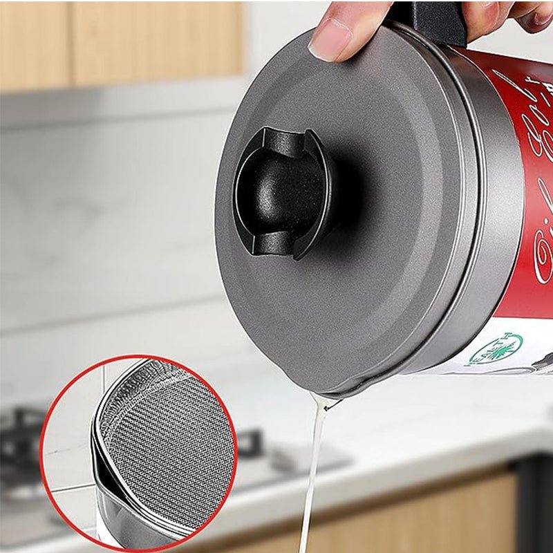 Oil Fryer Pot with Strainer & Lid – Food Grade Cooking Oil Filter - Smartify Zone