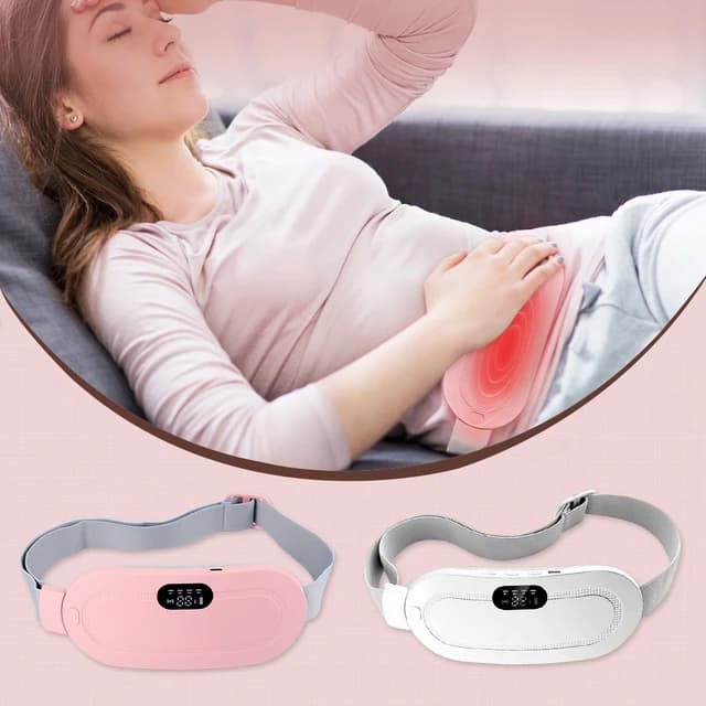 Period Pain Relief Belt – Heated Massage Belt, 3 Heat Levels & 4 Modes - Smartify Zone