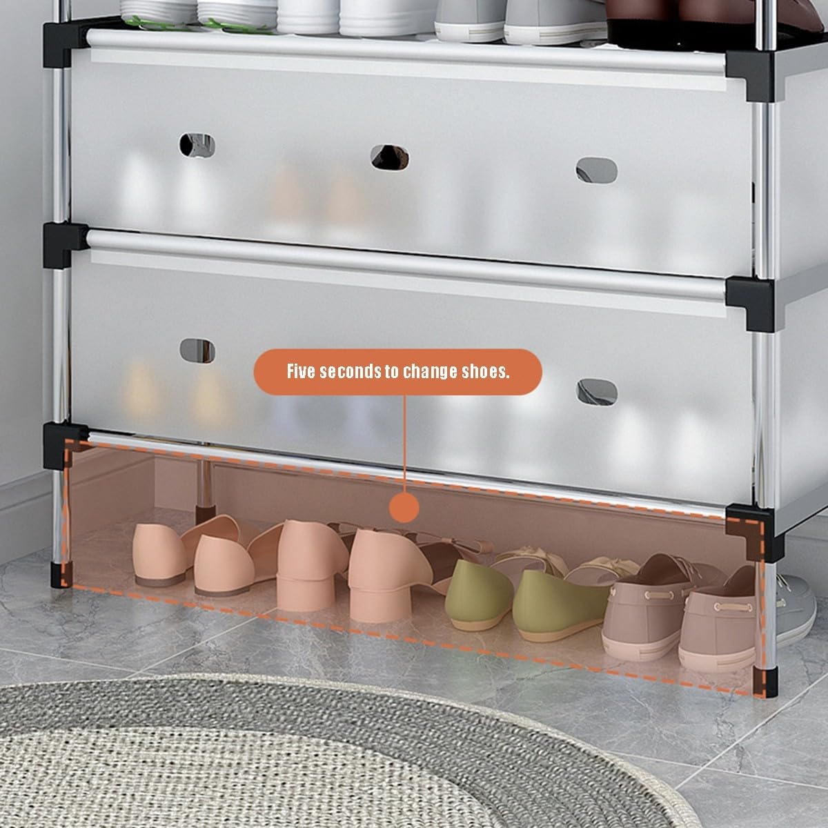 Multi-Tier Shoe Organizer Rack for Entryway and Wardrobe - view 3