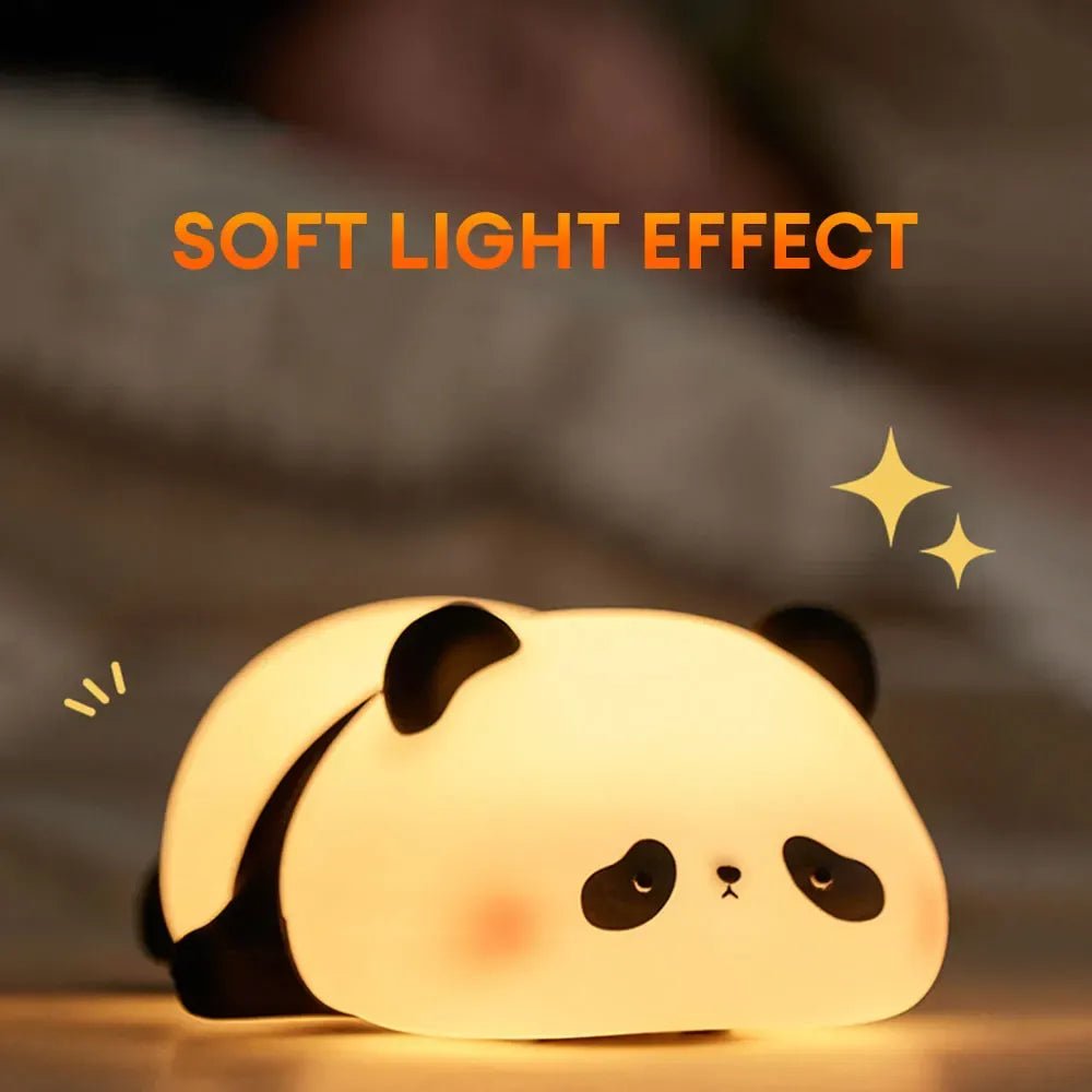Cute Panda Silicone Night Light – Soft Touch LED Lamp for Kids Bedroom - Smartify Zone