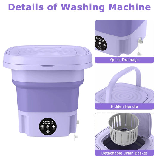 Foldable Mini Washing Machine – Portable Laundry for Small Loads - Smartify Zone