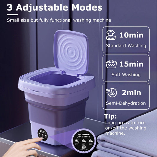 Foldable Mini Washing Machine – Portable Laundry for Small Loads - Smartify Zone