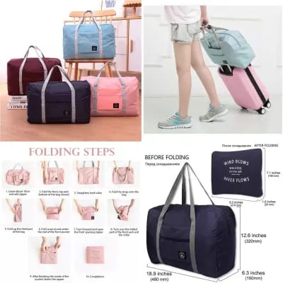 Foldable Travel Duffel Bag – Waterproof Luggage Organizer Tote - Smartify Zone