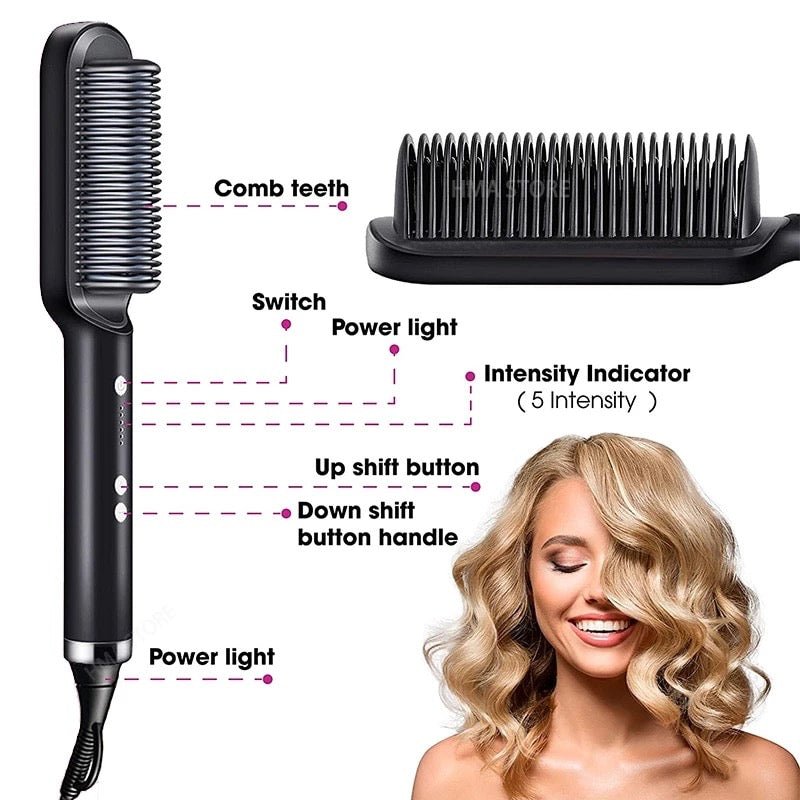 Hair Straightener Comb – Smooth, Sleek, and Safe Styling - Smartify Zone