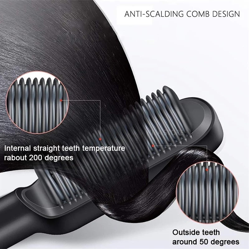 Hair Straightener Comb – Smooth, Sleek, and Safe Styling - Smartify Zone