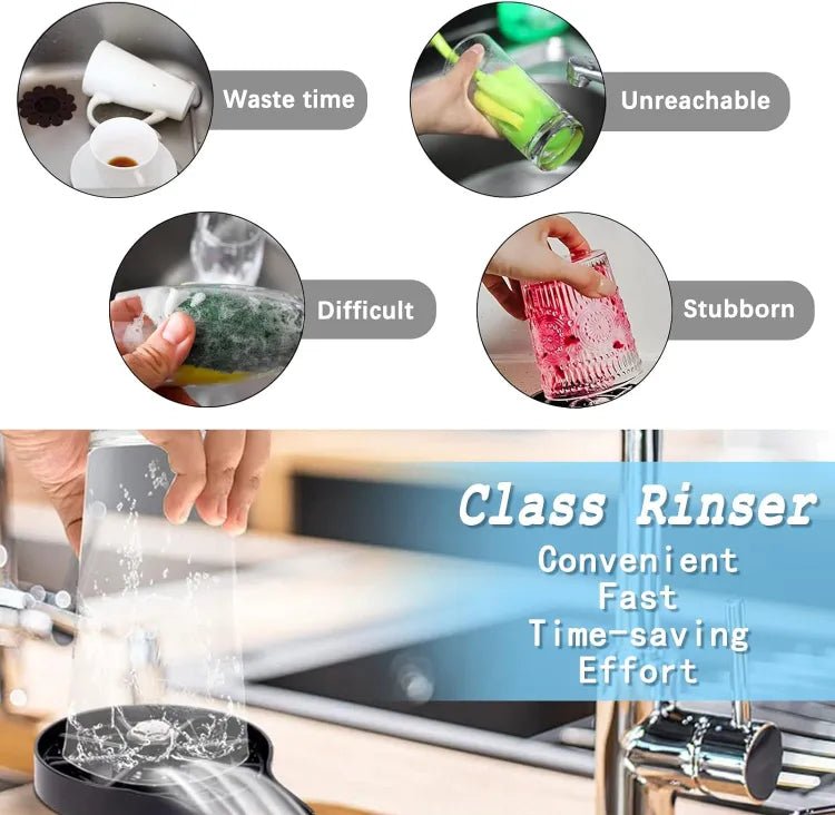 High Pressure Faucet Glass Rinser Automatic Cup Washer Bar Kitchen - Smartify Zone