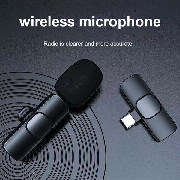K8 Wireless Lapel Microphone – Type-C, Noise Reduction, 20m Range - Smartify Zone