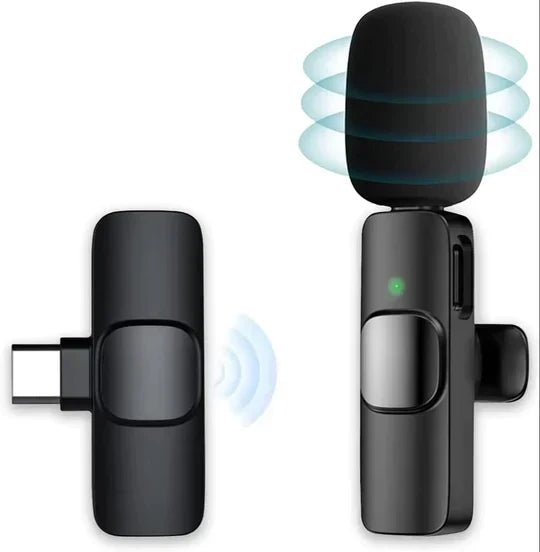 K8 Wireless Lapel Microphone – Type-C, Noise Reduction, 20m Range - Smartify Zone