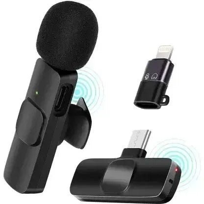 K8 Wireless Lapel Microphone – Type-C, Noise Reduction, 20m Range - Smartify Zone