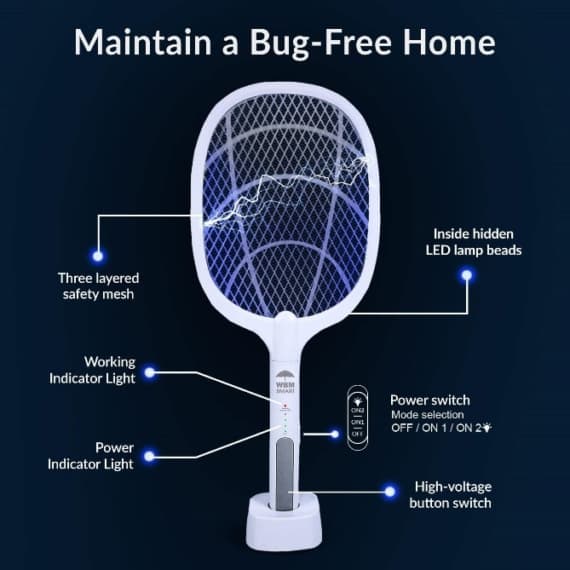 Mosquito Killer Racket Electric Handheld Mosquito Swatter - Smartify Zone