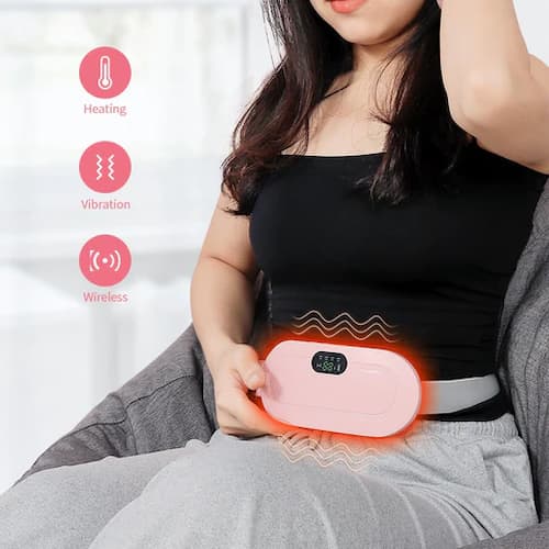 Period Pain Relief Belt – Heated Massage Belt, 3 Heat Levels & 4 Modes - Smartify Zone
