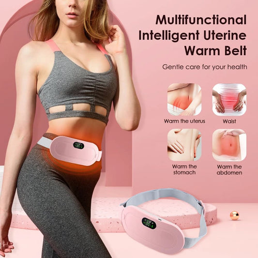 Period Pain Relief Belt – Heated Massage Belt, 3 Heat Levels & 4 Modes - Smartify Zone