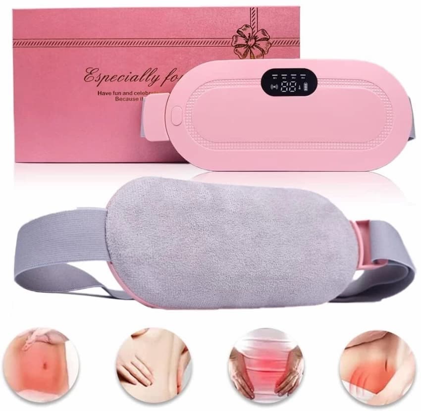 Period Pain Relief Belt – Heated Massage Belt, 3 Heat Levels & 4 Modes - Smartify Zone