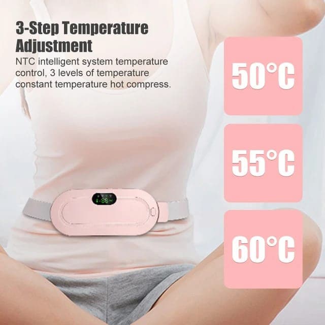Period Pain Relief Belt – Heated Massage Belt, 3 Heat Levels & 4 Modes - Smartify Zone