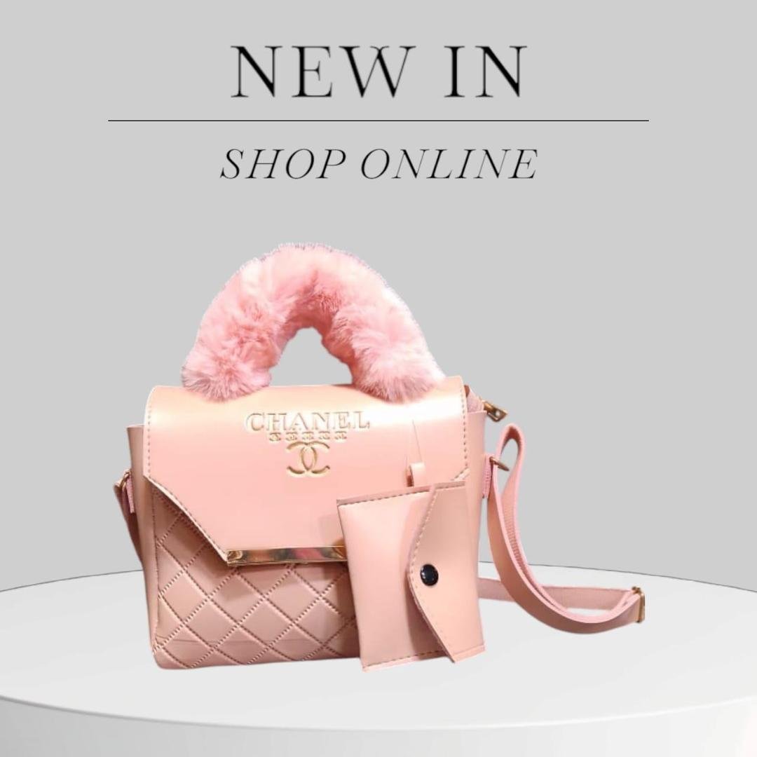 Quilted Chain Handbag with Faux Fur Handle – 3 Colours - Smartify Zone