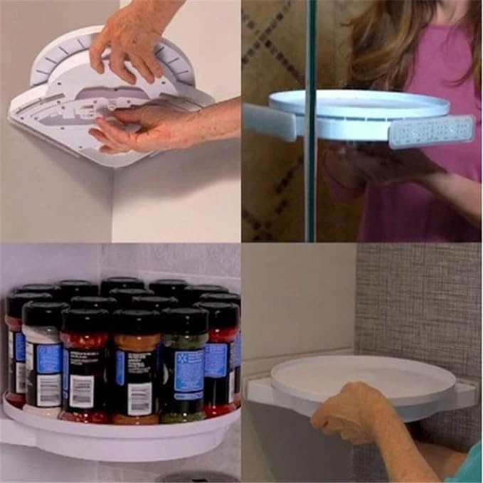 Rotating Storage Shelf for Kitchen and Bathroom - view 3