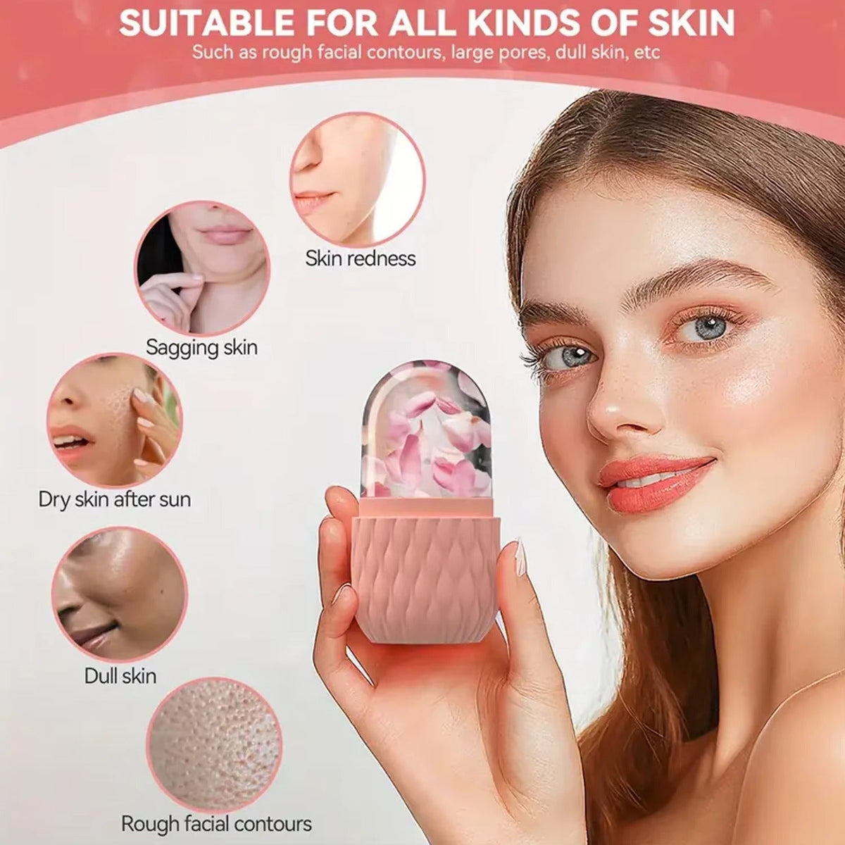 Silicone Ice Cube Facial Roller & Cleansing Scrub - Smartify Zone