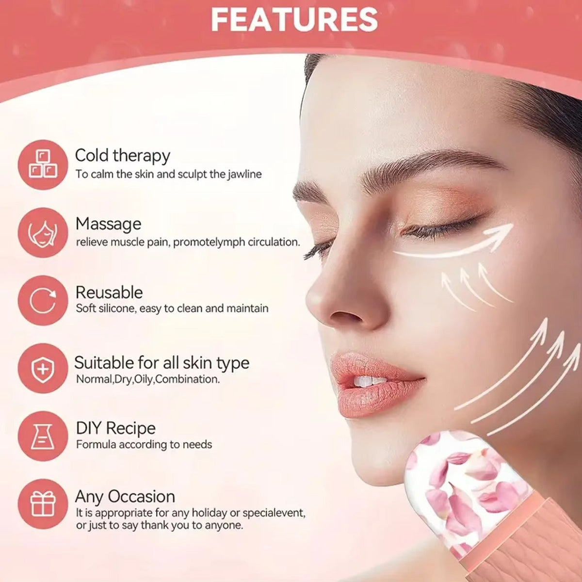 Silicone Ice Cube Facial Roller & Cleansing Scrub - Smartify Zone
