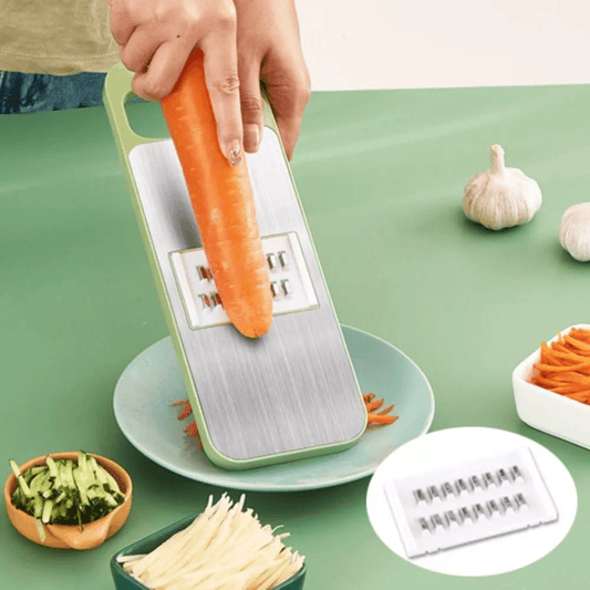 Stainless Steel Vegetable Cutter & Grater – Slicer, Shredder, Peeler - Smartify Zone